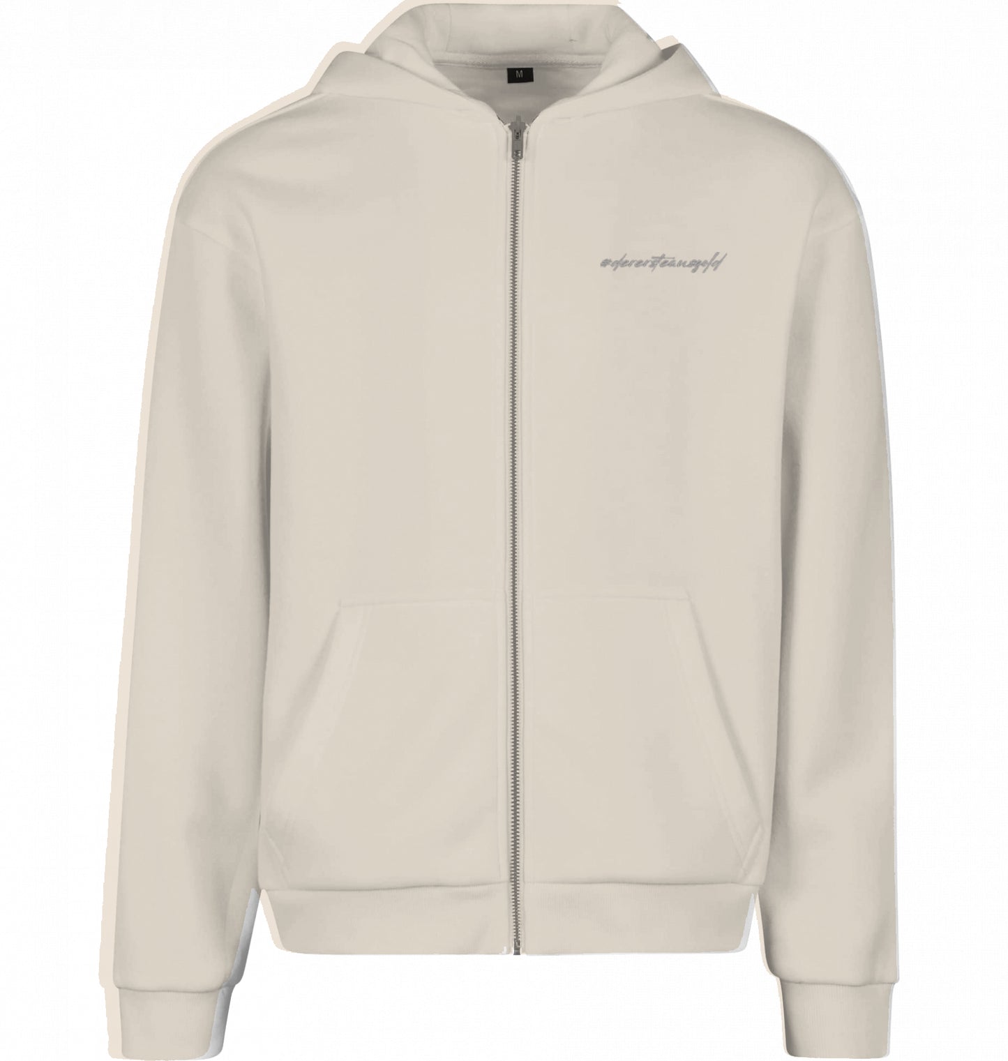 Zip Hoodie White Sand