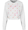 Damen Crop Long Crewneck [barbiegirl]