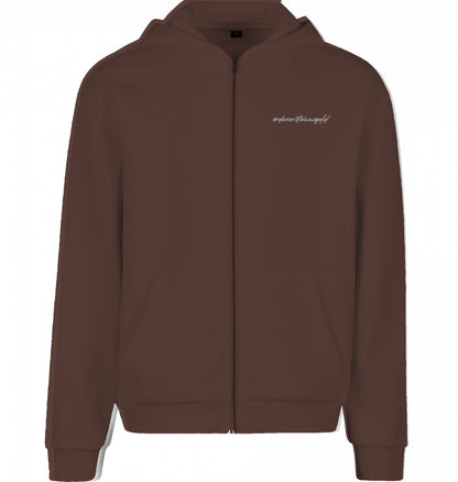 Zip Hoodie Chocolate Brown