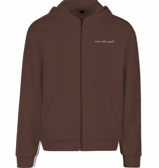 Zip Hoodie Chocolate Brown